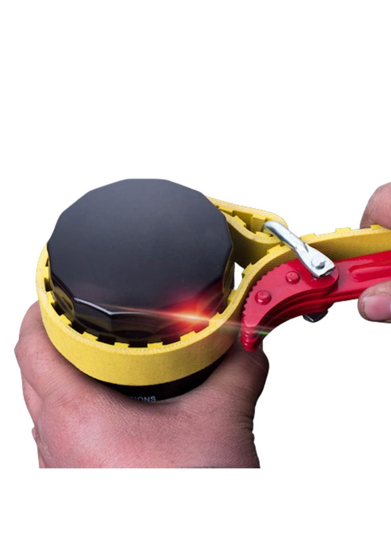 Generic - Belt Type Oil Filter Wrench Car Multi-Purpose Adjustable Filter Removal Wrench Auto Engine Tools Motorcycle Repair Belt Wrench For Filter And Pipe 10.2 Inch - Image 1