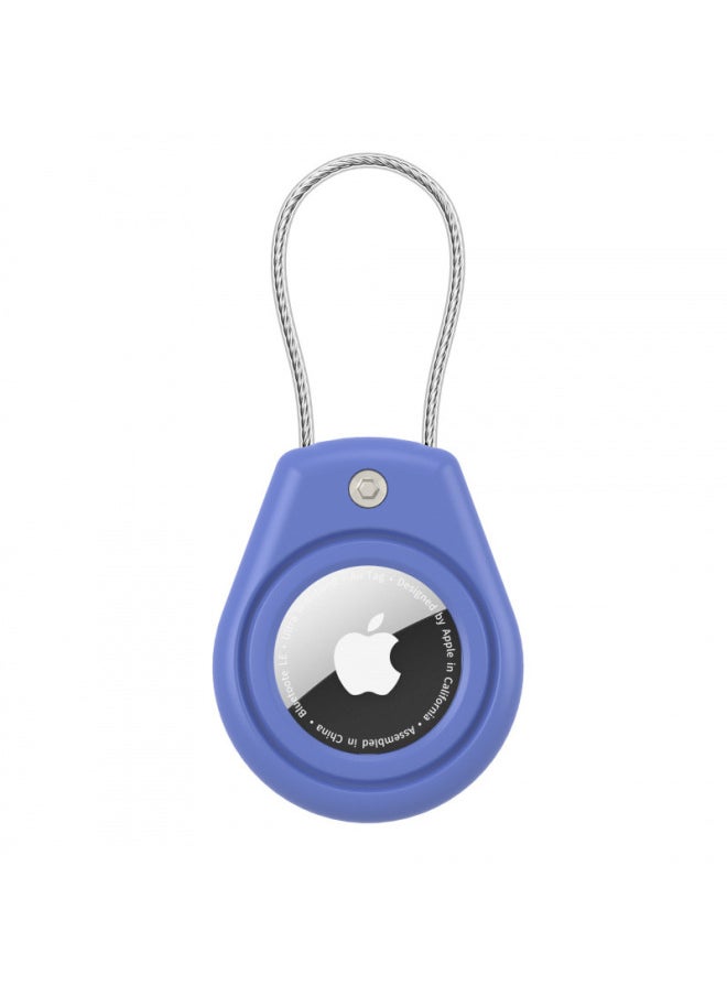 Generic - Suitable For Apple Airtag PC Half Bag Metal Rope Protective Case For Apple Tracking Anti-lost Positioning Protective Case-Color:Blue-Applicable Models:airtag - Image 1