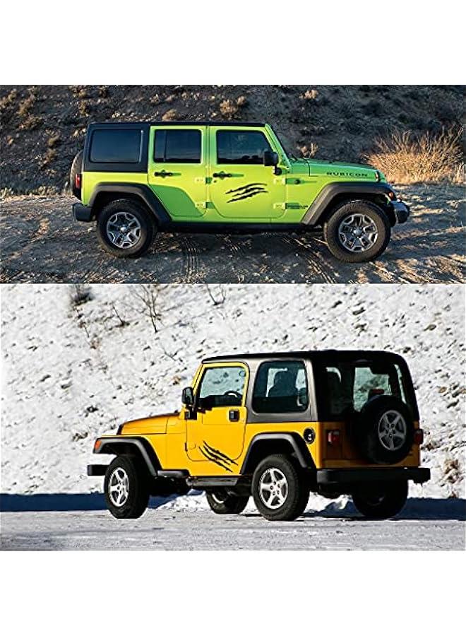 Loquat Claw Mark Car Decals, 16 Inch Car Headlight Stickers, Monster Claw Scratch Sticker for Dodge Challenger Charger, Pack of 2 (Black) - Image 2