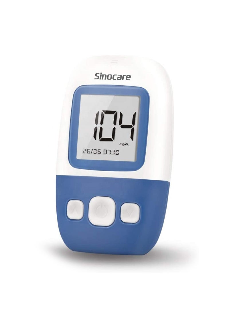 SINOCARE - Sinocare Blood Glucose Meter System, Multi-Lingual Voice, Talk Function,  50 Test Strips, 50 Lancing Device, 1 Blood Sugar Monitor, Blood Sugar Test Kit - Image 1