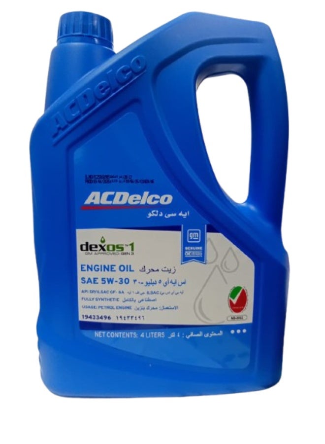 ACDelco 19433496 5W-30 Fully Synthetic Engine Oil – 4L - Image 1