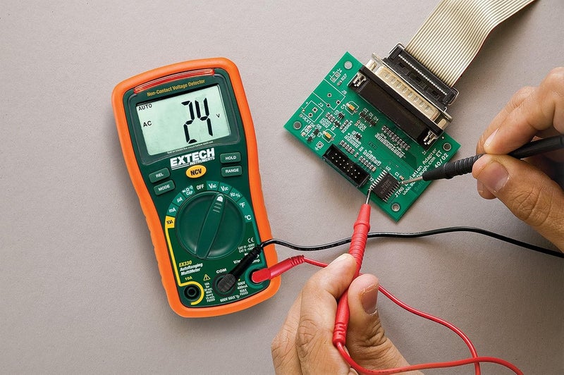 Extech EX330 Autoranging Mini Multimeter with Non-Contact Voltage Detection and Type K Temperature Probe - Image 4