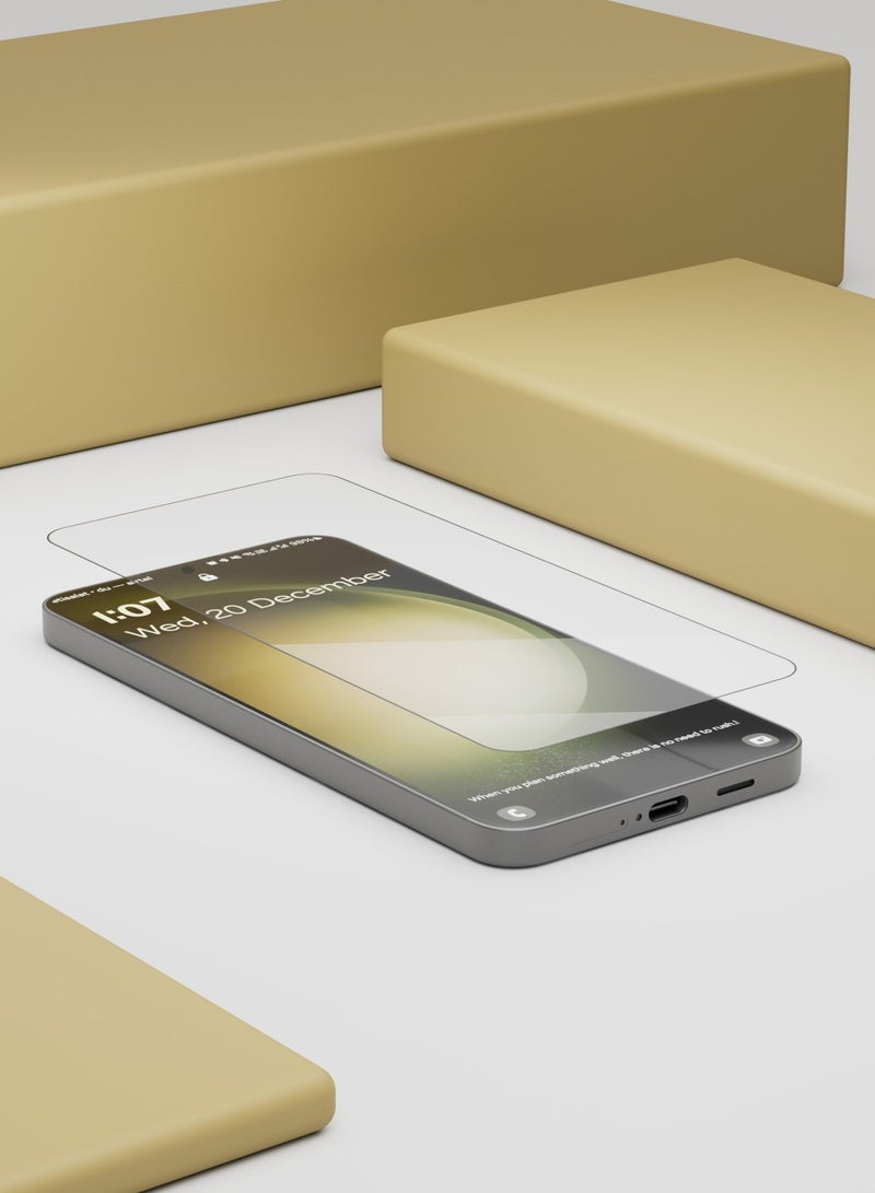 2.5D Silk Print High Silicon Aluminum Glass HD Screen Protector for Samsung S24 Plus