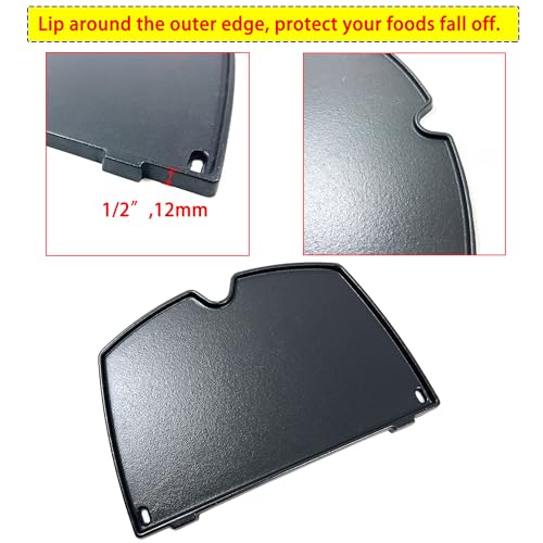 Direct Store DC136 6558 Cast Iron Cooking Griddle for Weber Q100 Q1000, Q120 Q1200 Series Gas Grills Parts, 12.6 x 8.5 x 0.5 Inches, Replace for Weber Q1200 Grill Accessories - Image 3