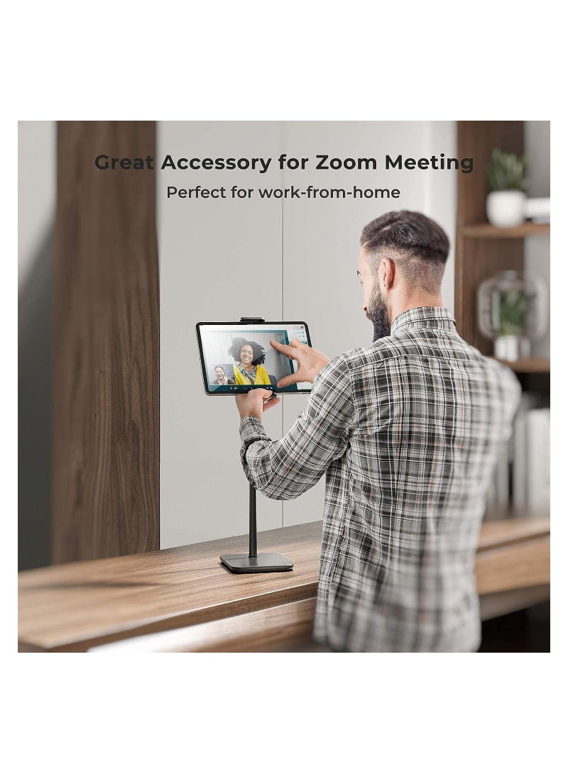 Tablet Stand Heavy Duty Aluminum Tablet Holder Mount with Adjustable Height from 13.8 to 21.2 - Image 4