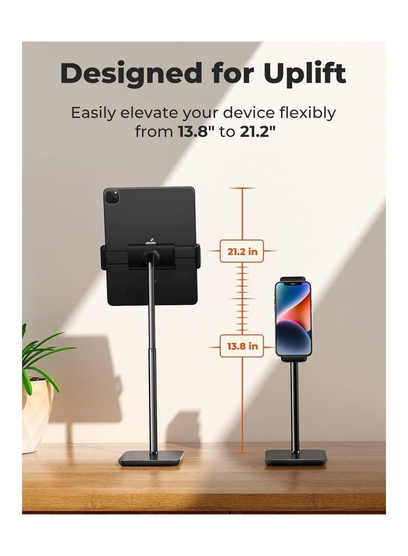Tablet Stand Heavy Duty Aluminum Tablet Holder Mount with Adjustable Height from 13.8 to 21.2 - Image 3