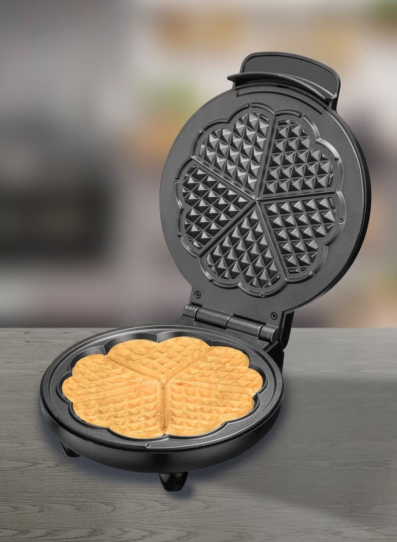 صانع الوافل الكهربائي ، صانع الوافل على شكل قلب من 5 شرائح مع التحكم في درجة الحرارة / ألواح غير لاصقة / سهل التنظيف / 1000 واط ، R.562 - Image 3