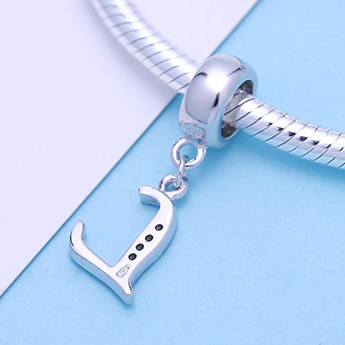 SOUKISS Letter L Charm Sterling Silver 925 Initial A-z Alphabet Beads Name Charm for Bracelet Charms - Image 3