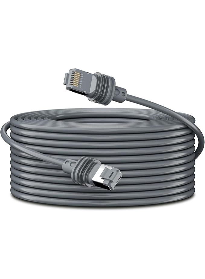 Standard Actuated Starlink Gen 3 Cable 65FT/20M, Replacement V3 Waterproof Ethernet Cable - Gray  - Image 1