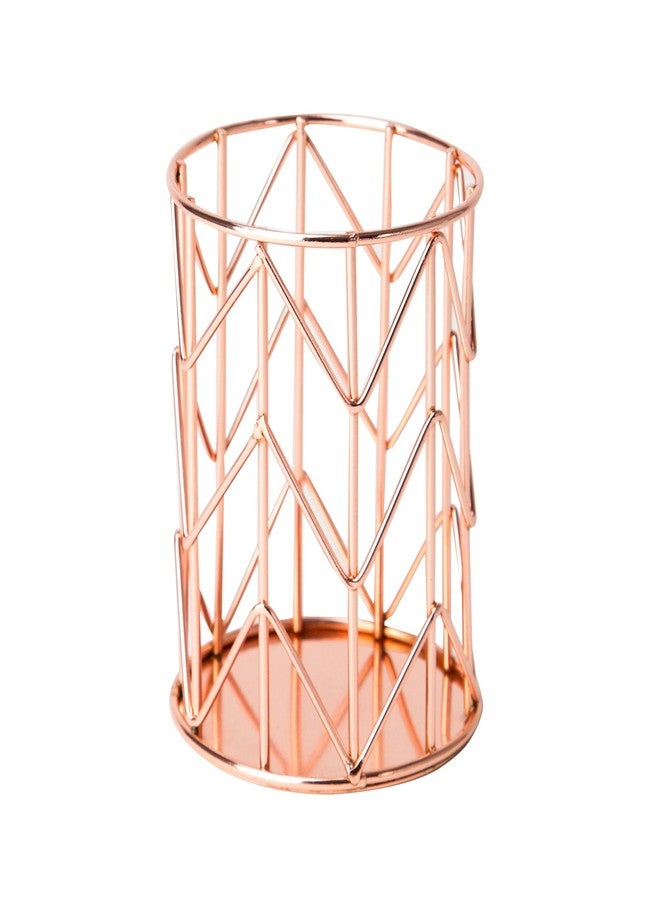 U Brands Pencil Cup, Rose Gold Wire Metal - 857U06-24 - Image 1
