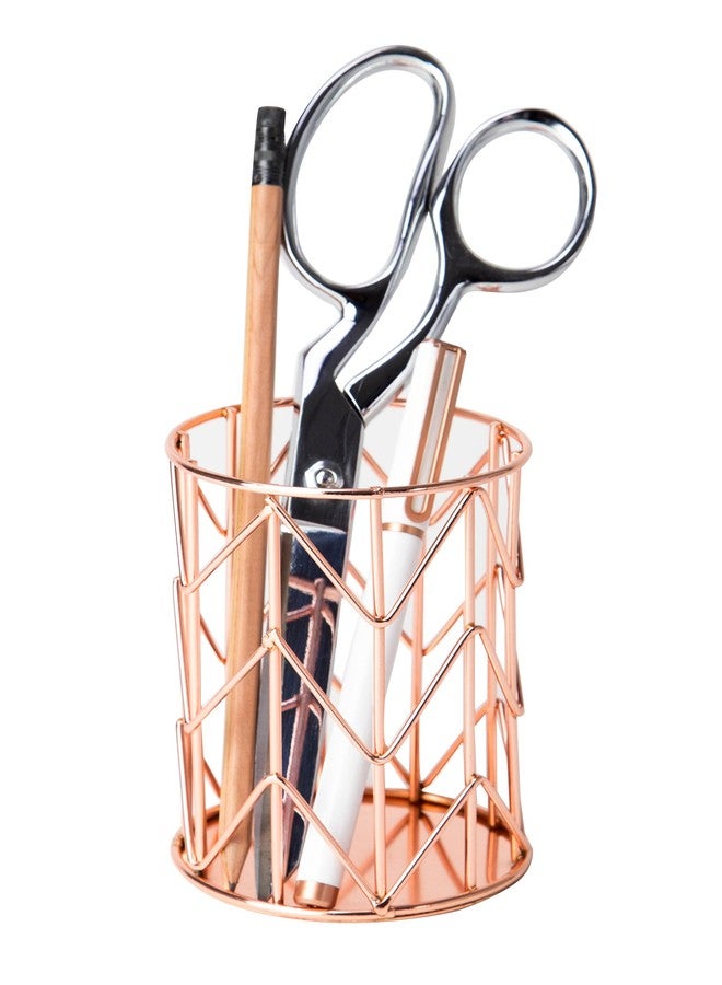 U Brands Pencil Cup, Rose Gold Wire Metal - 857U06-24 - Image 2