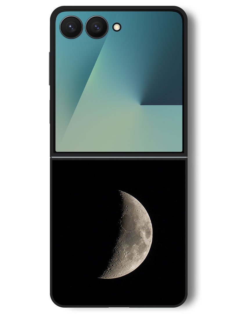 Theodor Case Compatible with Samsung Galaxy Z Flip 7 - 6.9 Inch Protection Shockproof Bumper Cover moon_shadow_planet - Image 1