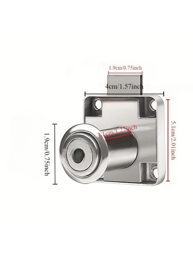 1pc Thickened Slant Tongue Automatic Drawer Lock Self Closing Cabinet Lock For Office Storage - Image 4
