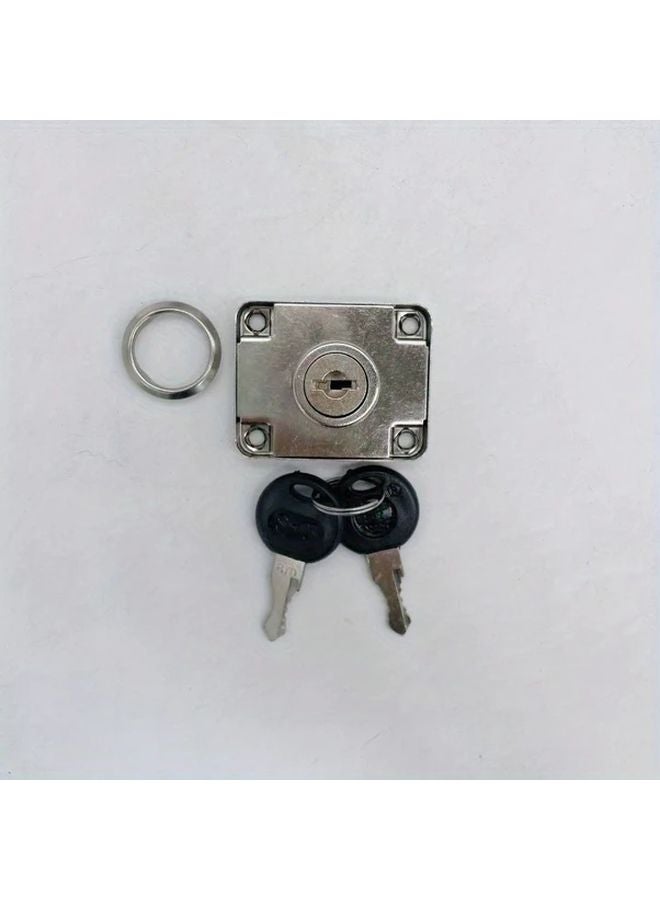1pc Thickened Slant Tongue Automatic Drawer Lock Self Closing Cabinet Lock For Office Storage - Image 3