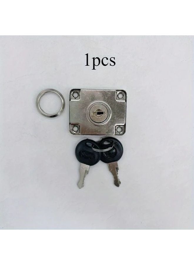 1pc Thickened Slant Tongue Automatic Drawer Lock Self Closing Cabinet Lock For Office Storage - Image 1