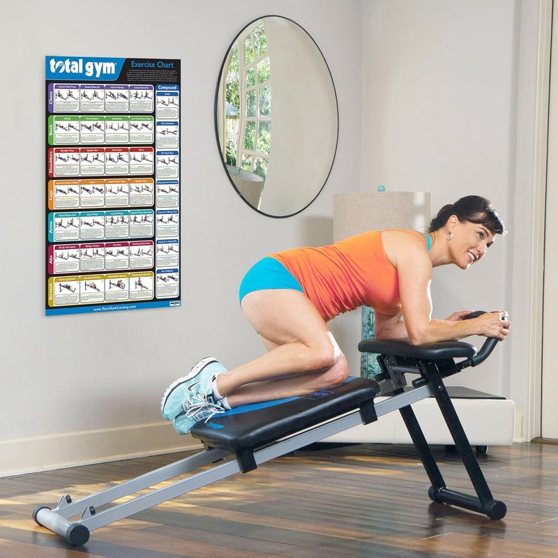 Total Gym ملصق مخطط التمارين 24" × 36" مع 35 تمرين في فئات متعددة، دليل سريع وعلامة مرجعية وزينة، أسود، عبوة واحدة - Image 4