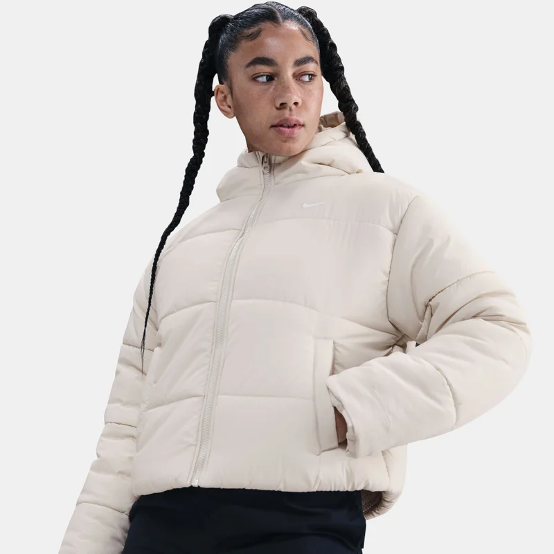 Nike White Women's Sportswear Therma-FIT Hooded Jacket for Women | Best Price UAE