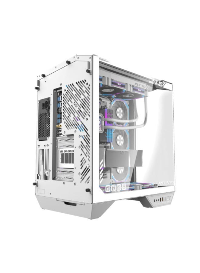 DarkFlash DarkFlash DY470 ATX With 4 Fans ARGB Computer Case Mid Tower - White - Image 5