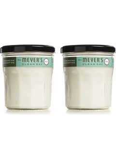 Mrs. Meyer's Clean Day MRS. MEYER'S CLEAN DAY Scented Soy Candle, Large Glass, Basil, 7.2 oz, (Pack of 2) 