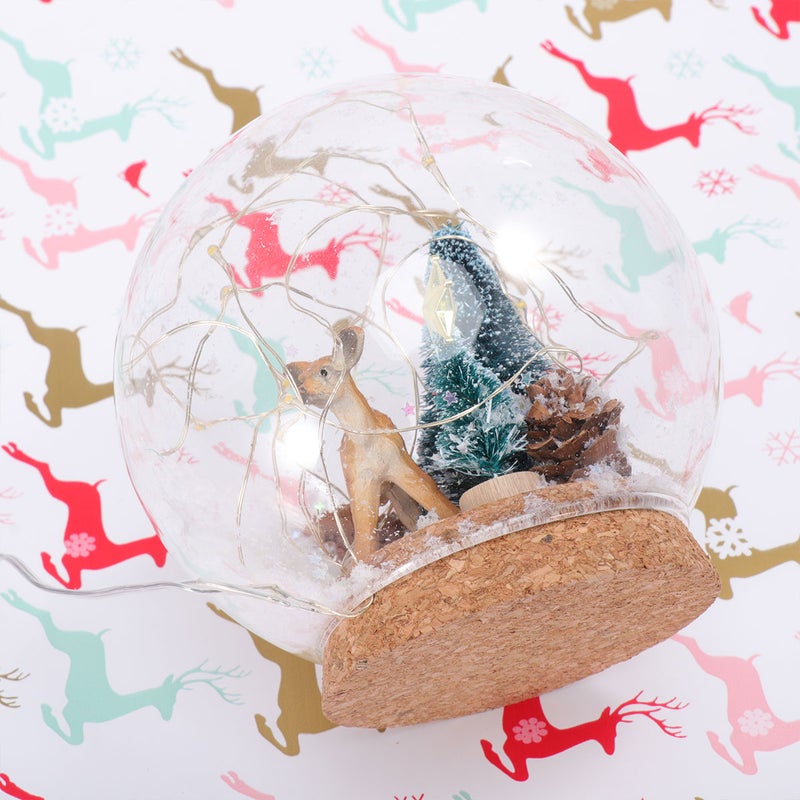 2pcs Crystal Romantic Glass Lights Deer Decorative Lamp Desktop Ornament (Powered by Button Cell) - Image 3