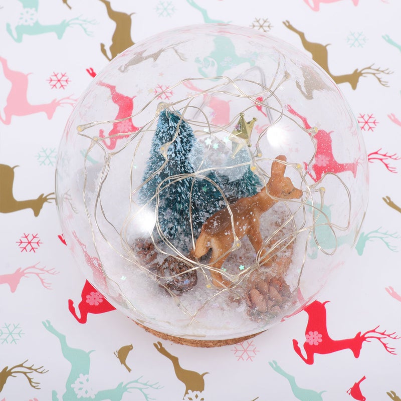 2pcs Crystal Romantic Glass Lights Deer Decorative Lamp Desktop Ornament (Powered by Button Cell) - Image 5