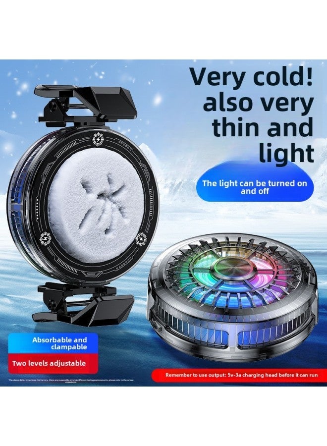 Mobile Phone Live Radiator Can Freeze Magnetic Back Clip Noise Small Refrigerator Game King Eat Chicken Semiconductor-Color:Semiconductor Freezing Model 【transparent Color】 - Image 3