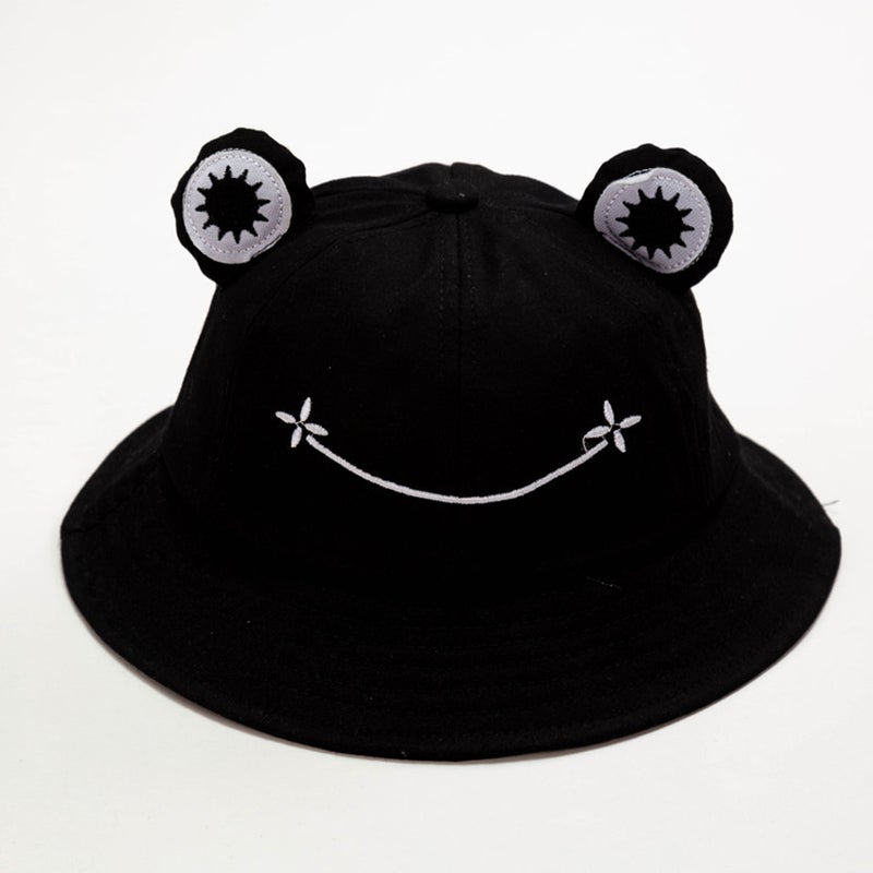 Fashionable Children'S Hats, Trendy Korean Style Frog Fisherman Hats, Cute Student Sunshade Basin Hats - Image 1