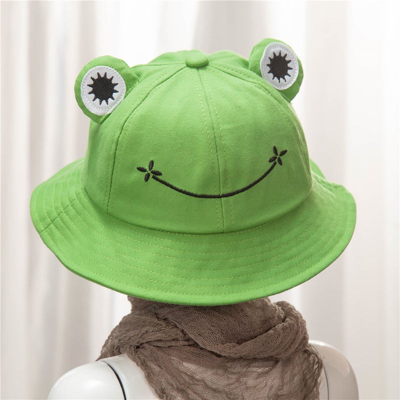 Fashionable Children'S Hats, Trendy Korean Style Frog Fisherman Hats, Cute Student Sunshade Basin Hats - Image 2