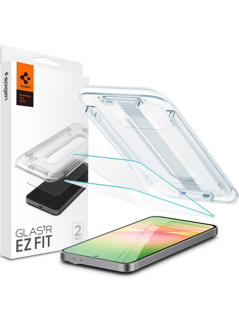 Spigen - GLAStR EZ Fit for Samsung Galaxy A56 5G Screen Protector / Galaxy S24 FE Tempered Glass Screen Protector [2 PACK] with Easy Install Tray - Image 1