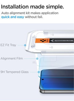 Spigen GLAStR EZ Fit for Samsung Galaxy A56 5G Screen Protector / Galaxy S24 FE Tempered Glass Screen Protector [2 PACK] with Easy Install Tray  - Image 3