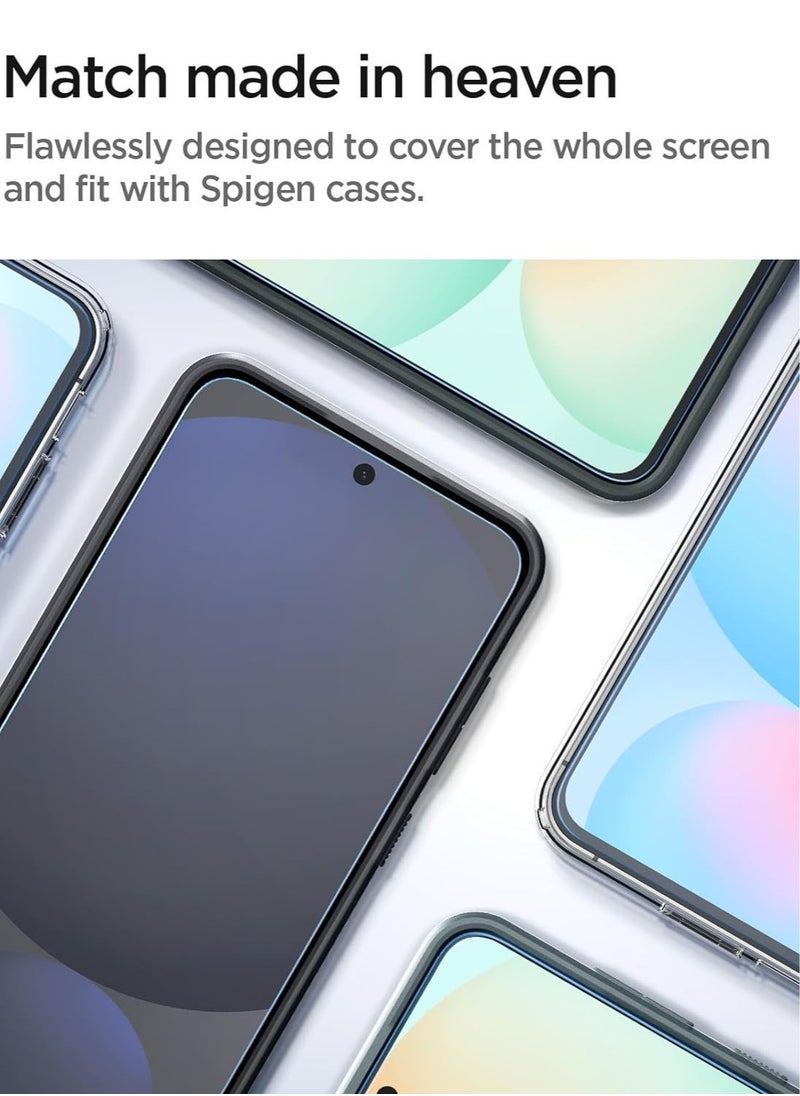 Spigen - GLAStR EZ Fit for Samsung Galaxy A56 5G Screen Protector / Galaxy S24 FE Tempered Glass Screen Protector [2 PACK] with Easy Install Tray - Image 1