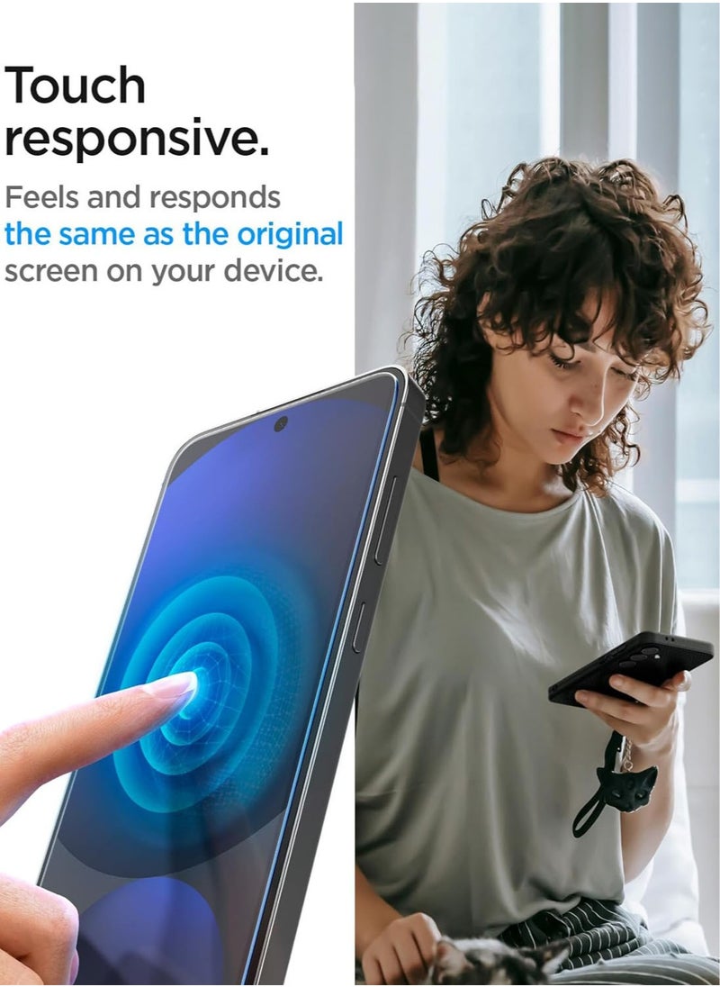 Spigen - GLAStR EZ Fit for Samsung Galaxy A56 5G Screen Protector / Galaxy S24 FE Tempered Glass Screen Protector [2 PACK] with Easy Install Tray - Image 1
