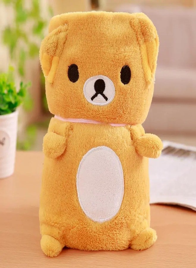 فوي دروب بطانية أطفال فائقة النعومة من فوي دروب، مناسبة للأطفال حديثي الولادة من الجنسين (100 سم × 80 سم)، مصنوعة من الصوف، خفيفة الوزن، لون أصفر. - Image 1