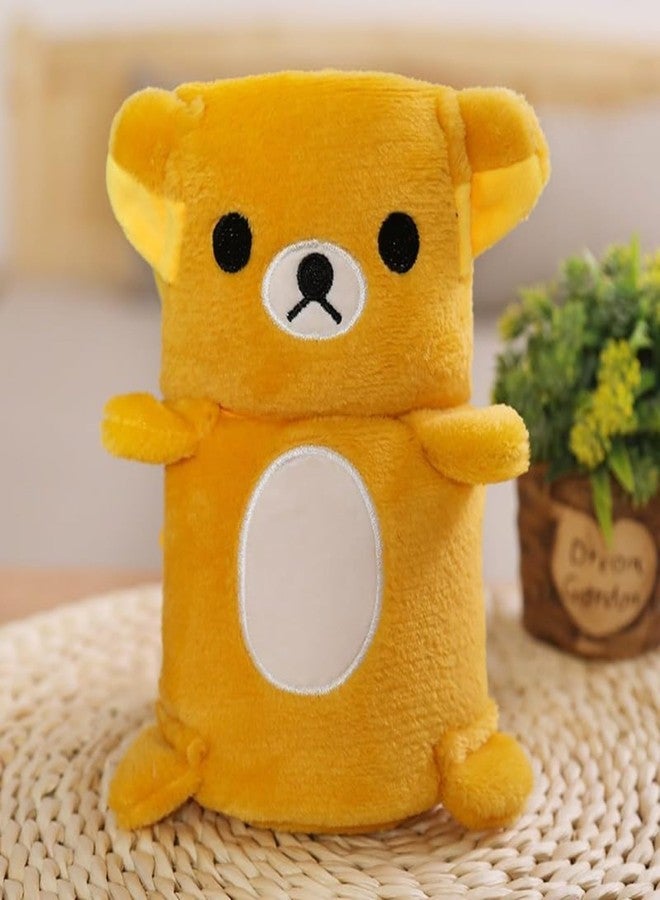 فوي دروب بطانية أطفال فائقة النعومة من فوي دروب، مناسبة للأطفال حديثي الولادة من الجنسين (100 سم × 80 سم)، مصنوعة من الصوف، خفيفة الوزن، لون أصفر. - Image 4