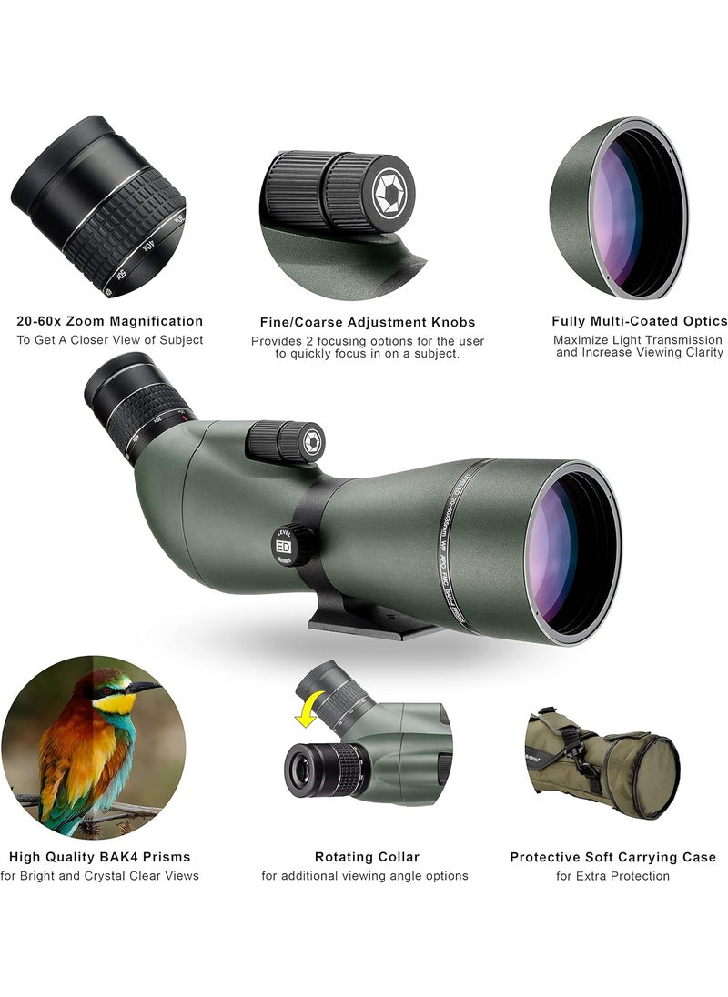BARSKA - Barska Level ED 2060x85mm Spotting Scope with Carrying Case - Image 1