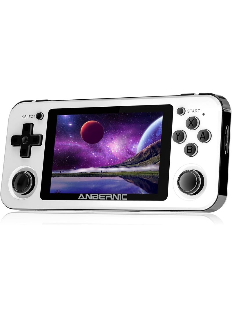 ANBERNIC  وحدة تحكم الألعاب المحمولة RG351P – شاشة IPS 3.5 بوصة، نظام لينكس مفتوح المصدر، معالج RK3326 بسرعة 1.5GHz، بطارية 3500mAh، أكثر من 2500 لعبة كلاسيكية، تدعم PSP/N64/PS1 – جهاز ألعاب محمول - Image 1
