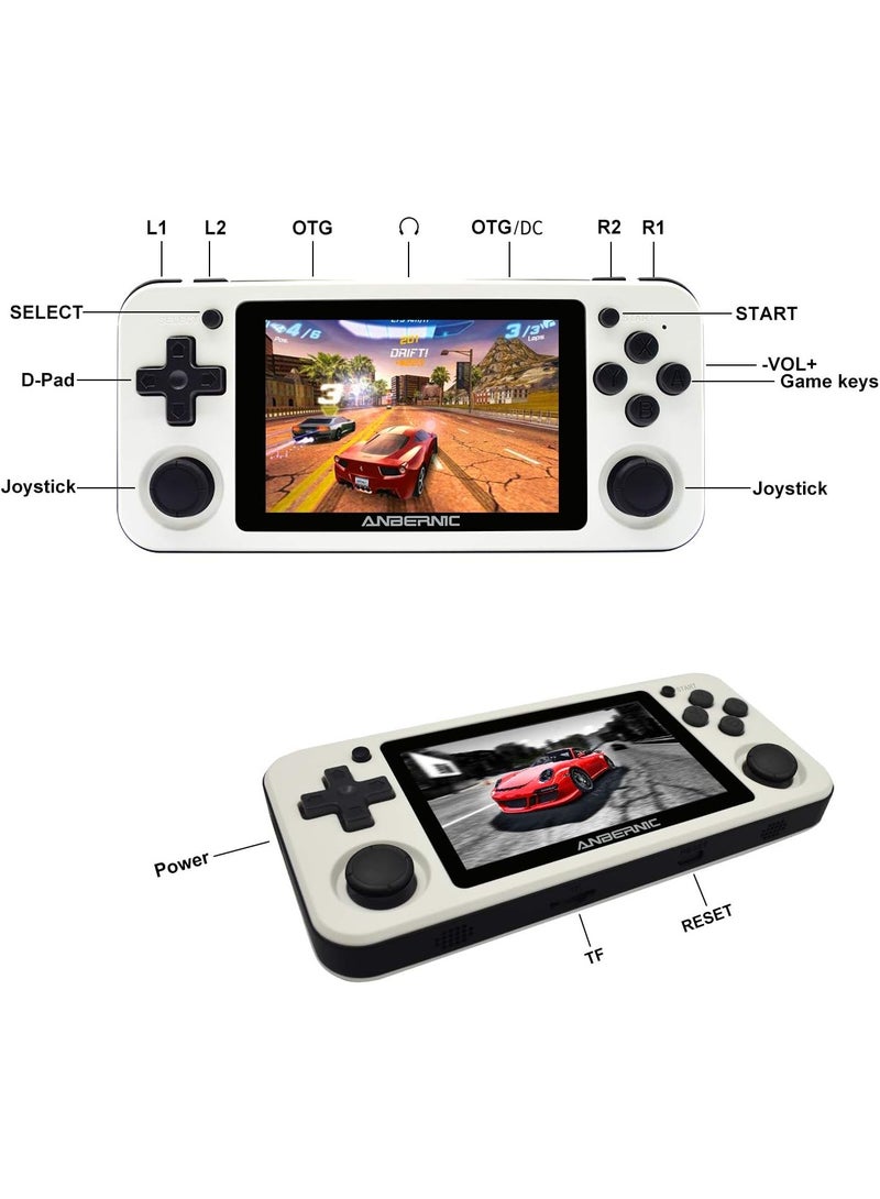ANBERNIC  وحدة تحكم الألعاب المحمولة RG351P – شاشة IPS 3.5 بوصة، نظام لينكس مفتوح المصدر، معالج RK3326 بسرعة 1.5GHz، بطارية 3500mAh، أكثر من 2500 لعبة كلاسيكية، تدعم PSP/N64/PS1 – جهاز ألعاب محمول - Image 4