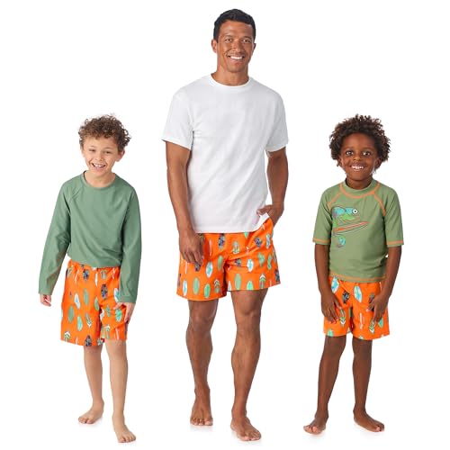 Sainteve Saint Eve Toddler and Kids Swim Rash Guard UPF 50 Sun Protection 2-Piece Set for Boys and Girls - Chameleon, 6 - Image 1