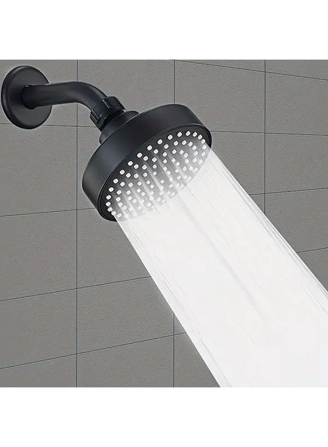 Black Stainless Steel Rectangular Rain Shower Head Floor Mounted Easy Installation - Image 3