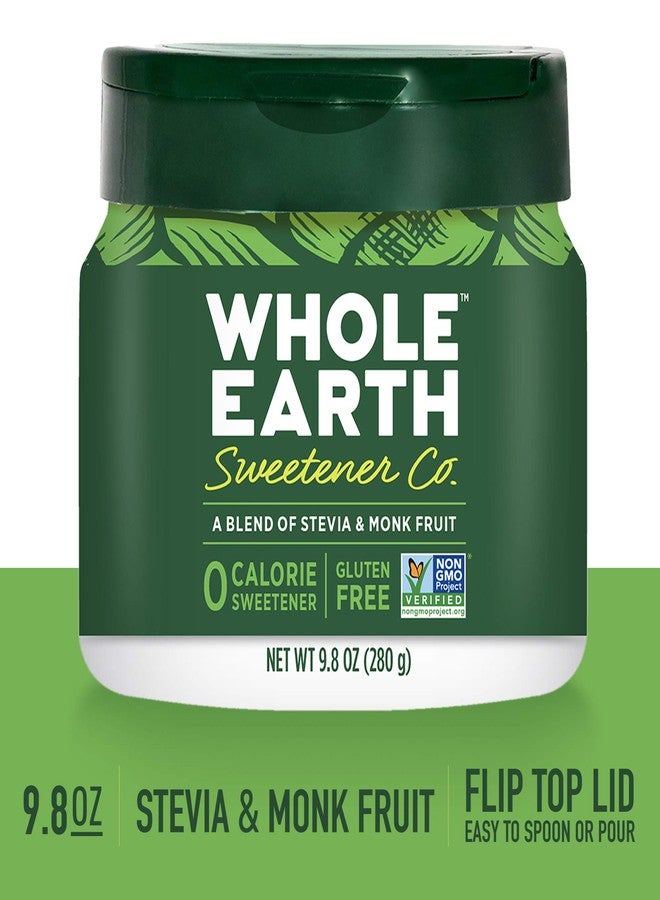 Whole Earth Stevia and Monk Fruit Plant-Based Sweetener, 9.8 Ounce Jar - Image 2