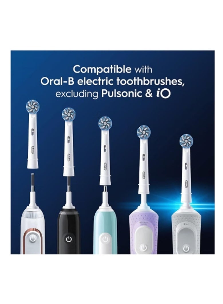 أورال بي رأس فرشاة الأسنان الكهربائية النظيفة الحساسة Oral-B Pro ، على شكل X و فرشات ناعمة إضافية لإزالة الفرشاة اللطيفة وإزالة اللوحة ، حزمة من 8 رؤوس فرشاة الأسنان ، أبيض (قد تختلف التعبئة) - Image 5