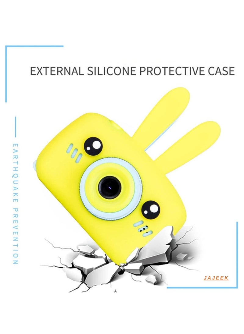 JAJEEK Kids Camera – HD Video Camcorder for Boys & Girls, 2.0 Inch Screen, Rechargeable, Perfect for Children Ages 3-10, Ideal Birthday & Christmas Gift (White 16GB / Yellow 8GB)  - Image 2