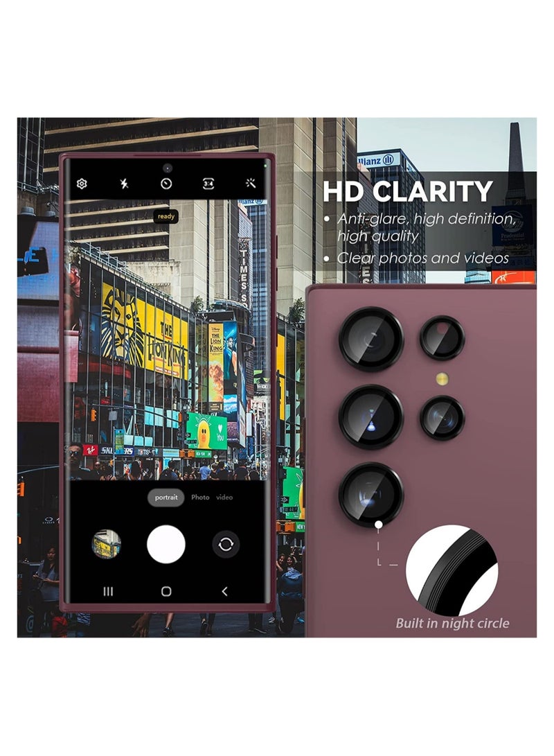 ELTRAZONE Camera Lens Protector Compatible with Samsung Galaxy S22 Ultra (2022), Scratch-Resistant Ultra-Thin Tempered Glass with Aluminum Edge - Image 3