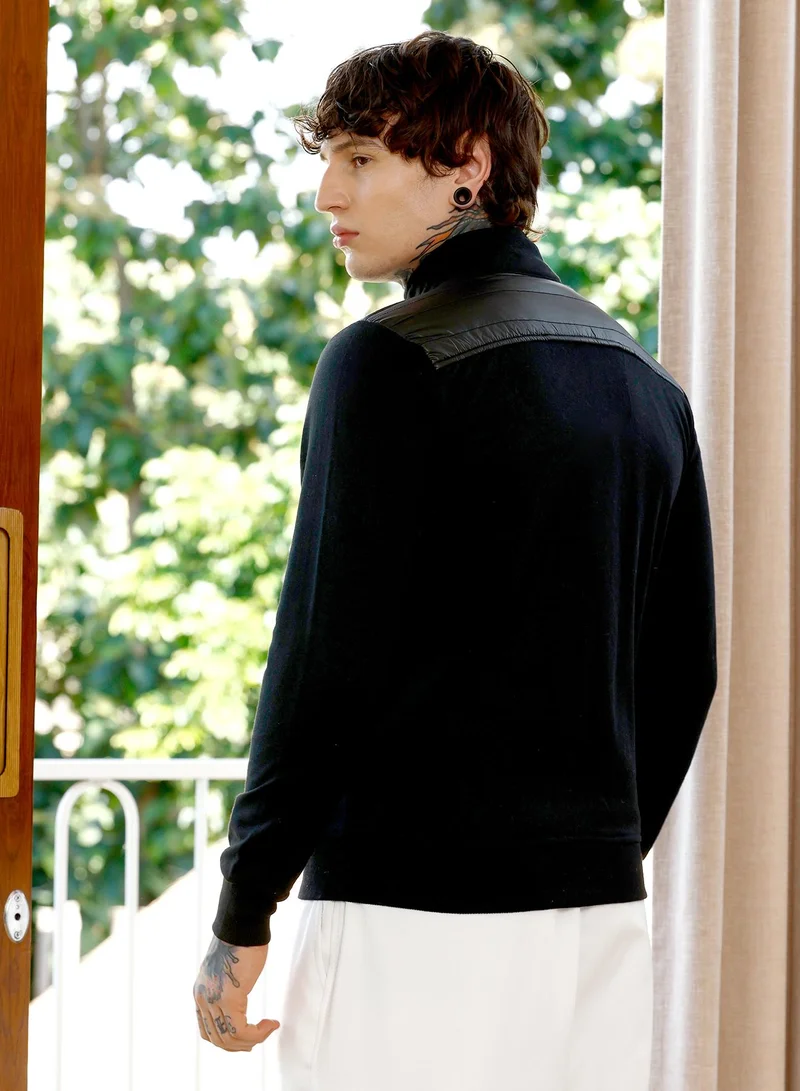 كامبوس سوترا جاكيت رجالي بسحاب أمامي بتصميم قطع متداخلة