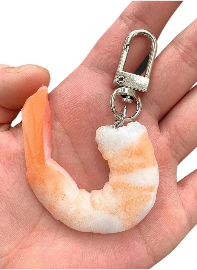 ShangYu - Realistic Fake Shrimp Keychain - Creative Gift for Friends Funny Gift Bag pendant Key Decoration Cute Keychain Shrimp Key Ring - Image 1