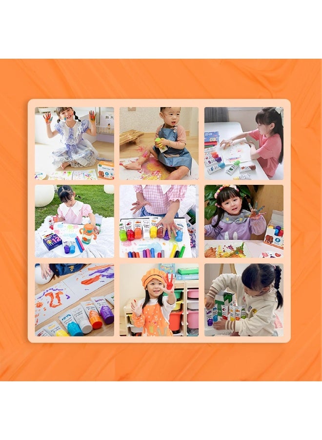 Mideer Finger Paint Set 8 Colors – Washable Non Toxic Finger Paints for Toddlers Age 3+, My First Fingerpaint Kit for DIY Art Crafts, Creative Sensory Painting Supplies for Kids - Image 3