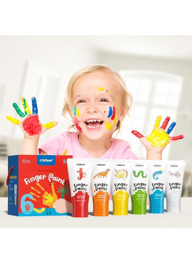 Mideer Finger Paint Set 8 Colors – Washable Non Toxic Finger Paints for Toddlers Age 3+, My First Fingerpaint Kit for DIY Art Crafts, Creative Sensory Painting Supplies for Kids - Image 5
