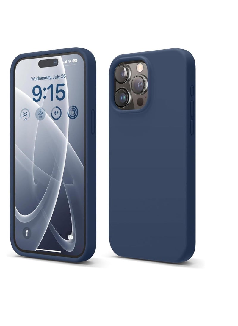 Generic - Compatible with iPhone 14 Pro (6.1 Inch) Case, Liquid Silicone Case, Full Body Protective Cover, Shockproof, Slim Phone Case, Anti-Scratch Soft Microfiber Lining - Image 1