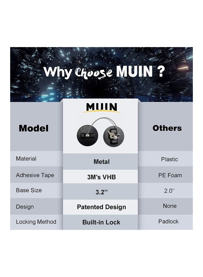 Highly Secured Refrigerator Lock With Key Black - Image 2
