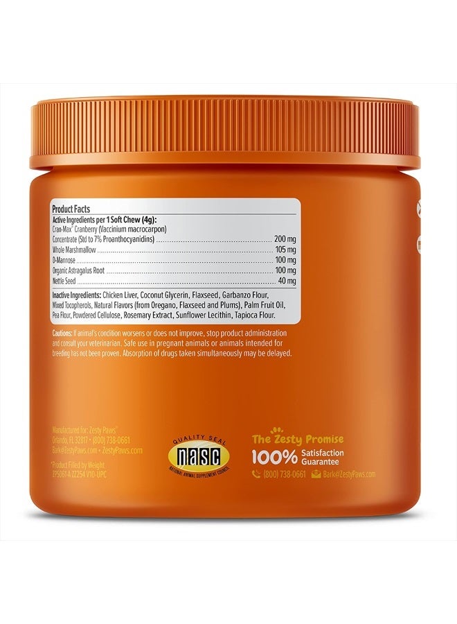 Zesty Paws Cranberry for Dogs - UT Incontinence Support + Immune Health Dog Antioxidant - Urinary Tract UTI & Kidney + Bladder Support - D-Mannose + Organic Marshmallow & Licorice - 90 Chew Treats - Image 5